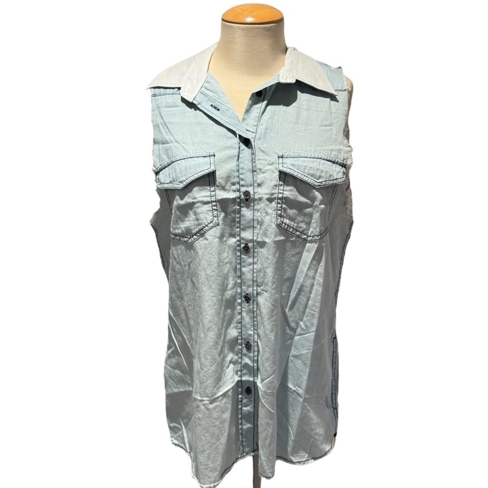 ONE TEASPOON Light Blue Tencel Denim Mini Shirt Dress - size 10